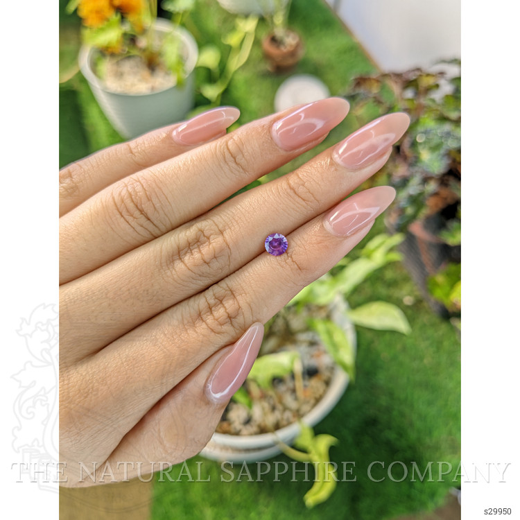 0.68 Ct. Purple Sapphire from Ceylon (Sri Lanka)