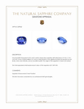 4.03 Ct. Blue Sapphire from Ceylon (Sri Lanka) Appraisal