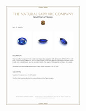 2.56 Ct. Blue Sapphire from Ceylon (Sri Lanka) Appraisal
