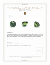 1.00 Ct. Green Sapphire from Madagascar Appraisal