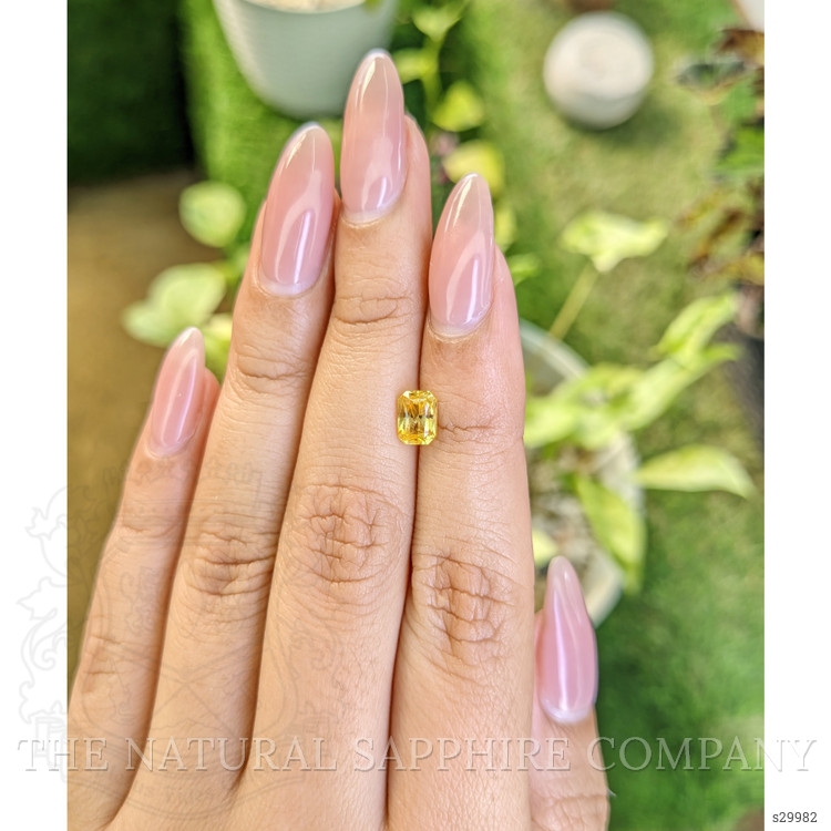 1.24 Ct. Orangish Yellow Sapphire from Ceylon (Sri Lanka)