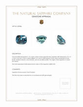 1.22 Ct. Greenish Blue Sapphire from Ceylon (Sri Lanka) Appraisal