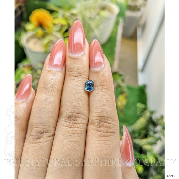 1.22 Ct. Greenish Blue Sapphire from Ceylon (Sri Lanka)