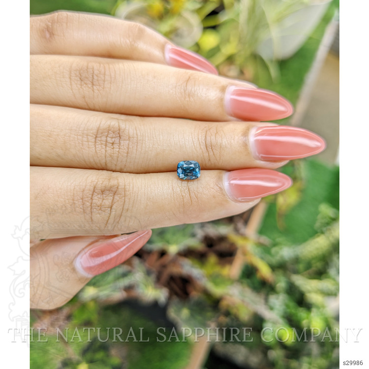 1.22 Ct. Greenish Blue Sapphire from Ceylon (Sri Lanka)