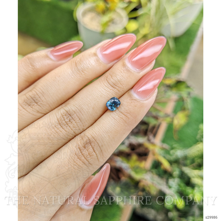 1.22 Ct. Greenish Blue Sapphire from Ceylon (Sri Lanka)