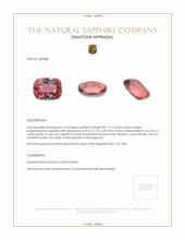 3.17 Ct. Padparadscha Sapphire from Madagascar Appraisal