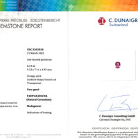 3.17 Ct. Padparadscha Sapphire from Madagascar Scan Report