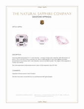 3.11 Ct. Pink Sapphire from Ceylon (Sri Lanka) Appraisal