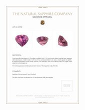 3.19 Ct. Purplish Pink Sapphire from Madagascar Appraisal