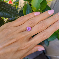 3.19 Ct. Purplish Pink Sapphire from Madagascar Life Style