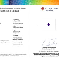 2.42 Ct. Purplish Pink Sapphire from Ceylon (Sri Lanka) Scan Report