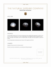 0.73 Ct. Grey Star Sapphire from Ceylon (Sri Lanka) Appraisal