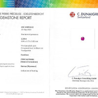 2.28 Ct. Pink Sapphire from Burma (Myanmar) Scan Report