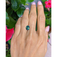 2.57 Ct. Bluish Green Sapphire from Ceylon (Sri Lanka) Life Style