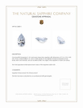 1.45 Ct. Blue Sapphire from Ceylon (Sri Lanka) Appraisal