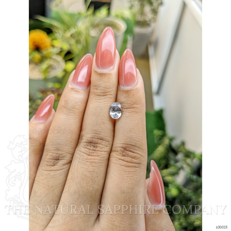 1.47 Ct. White Sapphire from Ceylon (Sri Lanka)