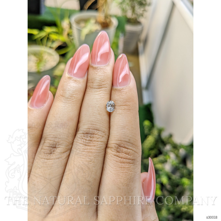 0.76 Ct. White Sapphire from Ceylon (Sri Lanka)