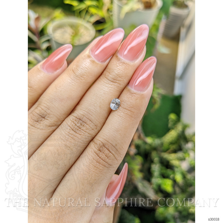 0.76 Ct. White Sapphire from Ceylon (Sri Lanka)