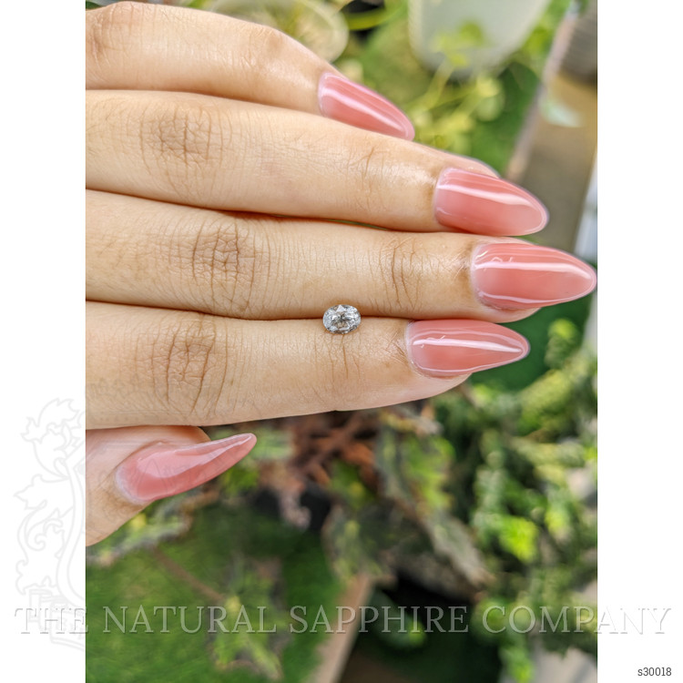 0.76 Ct. White Sapphire from Ceylon (Sri Lanka)