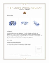 1.17 Ct. Blue Sapphire from Ceylon (Sri Lanka) Appraisal