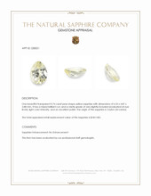 0.74 Ct. Yellow Sapphire from Ceylon (Sri Lanka) Appraisal