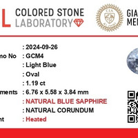 1.17 Ct. Blue Sapphire from Ceylon (Sri Lanka) Scan Report