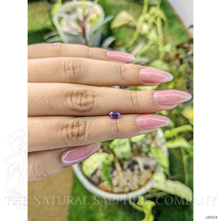 0.71 Ct. Pinkish Purple Sapphire from Ceylon (Sri Lanka)