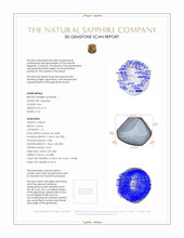 0.73 Ct. Sapphire from Ceylon (Sri Lanka) 3 D Scan Report