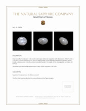1.04 Ct. White Star Sapphire from Ceylon (Sri Lanka) Appraisal