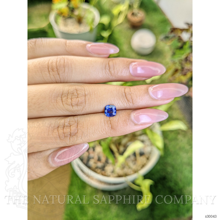 0.91 Ct. Blue Sapphire from Ceylon (Sri Lanka)