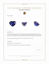 1.04 Ct. Blue Sapphire from Ceylon (Sri Lanka) Appraisal