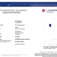 3.39 Ct. Blue Sapphire from Ceylon (Sri Lanka) Scan Report