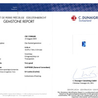 4.46 Ct. Blue Sapphire from Ceylon (Sri Lanka) Scan Report