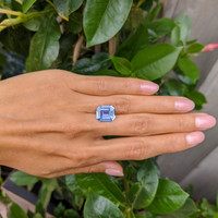 8.81 Ct. Blue Sapphire from Ceylon (Sri Lanka) Life Style