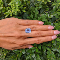 8.81 Ct. Blue Sapphire from Ceylon (Sri Lanka) Life Style