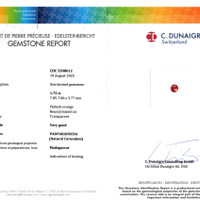 1.75 Ct. Padparadscha Sapphire from Madagascar Scan Report