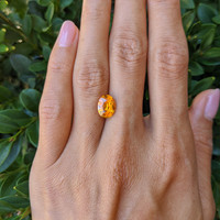 3.03 Ct. Orange Sapphire from Ceylon (Sri Lanka) Life Style