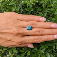 5.06 Ct. Green Sapphire from Madagascar Life Style