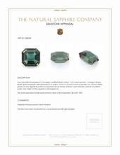 7.53 Ct. Bluish Green Sapphire from Madagascar Appraisal