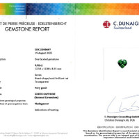 9.98 Ct. Green Sapphire from Madagascar Scan Report