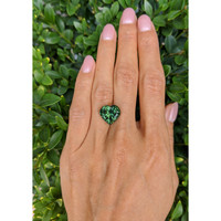 9.98 Ct. Green Sapphire from Madagascar Life Style
