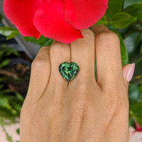 9.98 Ct. Green Sapphire from Madagascar Life Style