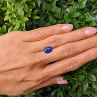 3.30 Ct. Blue Sapphire from Ceylon (Sri Lanka) Life Style
