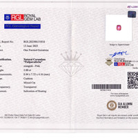 2.80 Ct. Padparadscha Sapphire from Ceylon (Sri Lanka) Scan Report