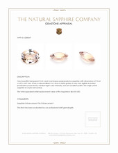 3.55 Ct. Padparadscha Sapphire from Ceylon (Sri Lanka) Appraisal
