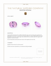 4.04 Ct. Pink Sapphire from Ceylon (Sri Lanka) Appraisal