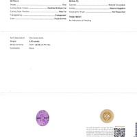 4.04 Ct. Pink Sapphire from Ceylon (Sri Lanka) Scan Report