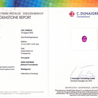 4.24 Ct. Pink Sapphire from Madagascar Scan Report