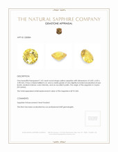 1.42 Ct. Yellow Sapphire from Ceylon (Sri Lanka) Appraisal