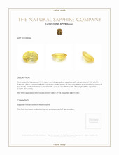 1.15 Ct. Yellow Sapphire from Ceylon (Sri Lanka) Appraisal